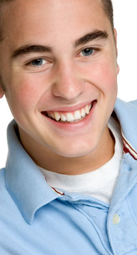 smiling teenage boy